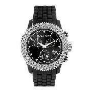 Marc Ecko Men's Multi-Functional Dial Black Strap Watch