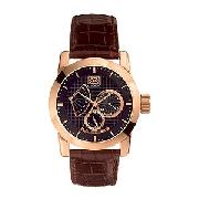 Marc Ecko Old Money Men's Brown Strap Watch