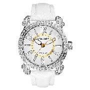 Marc Ecko the Niche Men's White Leather Strap Watch