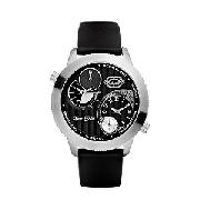 Marc Ecko Two Timer Men's Black Strap Watch