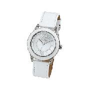 Morgan Ladies' White Strap Watch