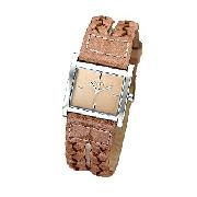 Oasis Ladies' Tan Plaited Strap Watch