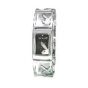 Playboy Ladies' Black Dial Bracelet Watch