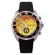 Police Men's Yellow Dial Chronograph Watch