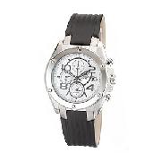 Pulsar Men's Round Silver Dial Chronograph Watch