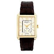 Rotary Men's Rectangular Brown Strap Watch