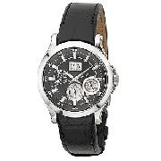 Seiko Men's Premier Kinetic Leather Strap Watch