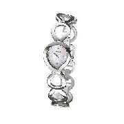 Seksy Ladies' White Teardrop Dial Bracelet Watch