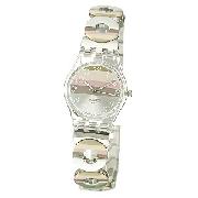 Swatch Metallic Dune Ladies Strap Watch