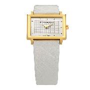 Burberry Ladies' White Leather Strap Watch