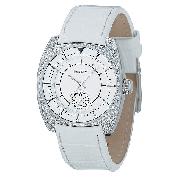 DKNY Exclusive Ladies' Swarvoski Crystal Leather Strap Watch