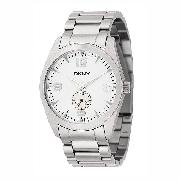 DKNY Men's Stainless Steel White Dial Bracelet Watch