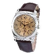 Emporio Armani Men's Brown Leather Strap Watch