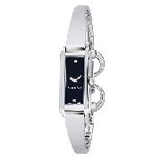 Gucci G Line Ladies' Stainless Steel Diamond Bangle Watch