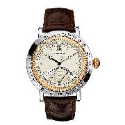 Nautica Men's Brown Leather Strap Watch