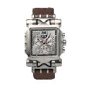 Oakley Minute Machine Men's Titanium Leather Strap Watch