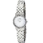 Rotary Ladies' Stainless Steel Crystal-Set Bracelet Watch
