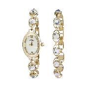 Rotary Ladies' Stone-Set Watch and Bracelet Set