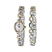 Rotary Ladies' Two-Colour Watch and Bracelet Set