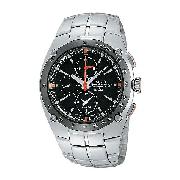 Seiko Sportura Alarm Chronograph Men's Stainless Steel Watch