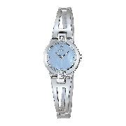 Seiko Stainless Steel Diamond-Set Bangle Watch