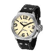 Tw Steel Canteen Style Men's 45Mm Black Leather Strap Watch