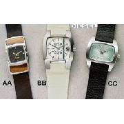 Diesel White and Blue Square Face Watch