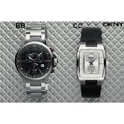 DKNY Black Square Strap Watch
