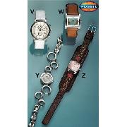 Fossil Tan Flower Face Watch