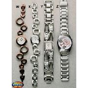 Fossil Silver Crystal Bracelet Watch